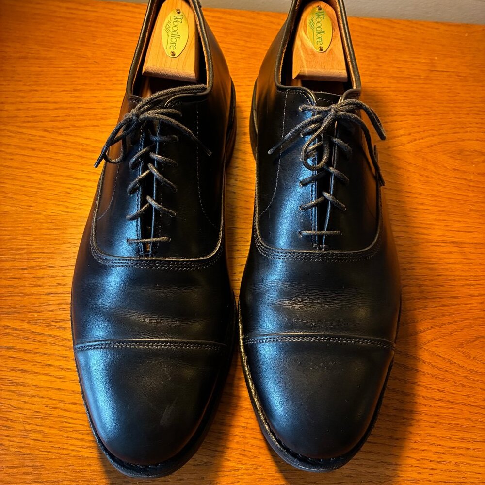 Allen Edmonds 10.5EEE Park Avenue Black Captoe Oxford Dainite Sole Dress Shoes